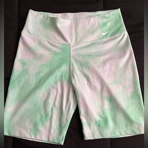 Nike Women's Mint Tie-Dye Bike Shorts